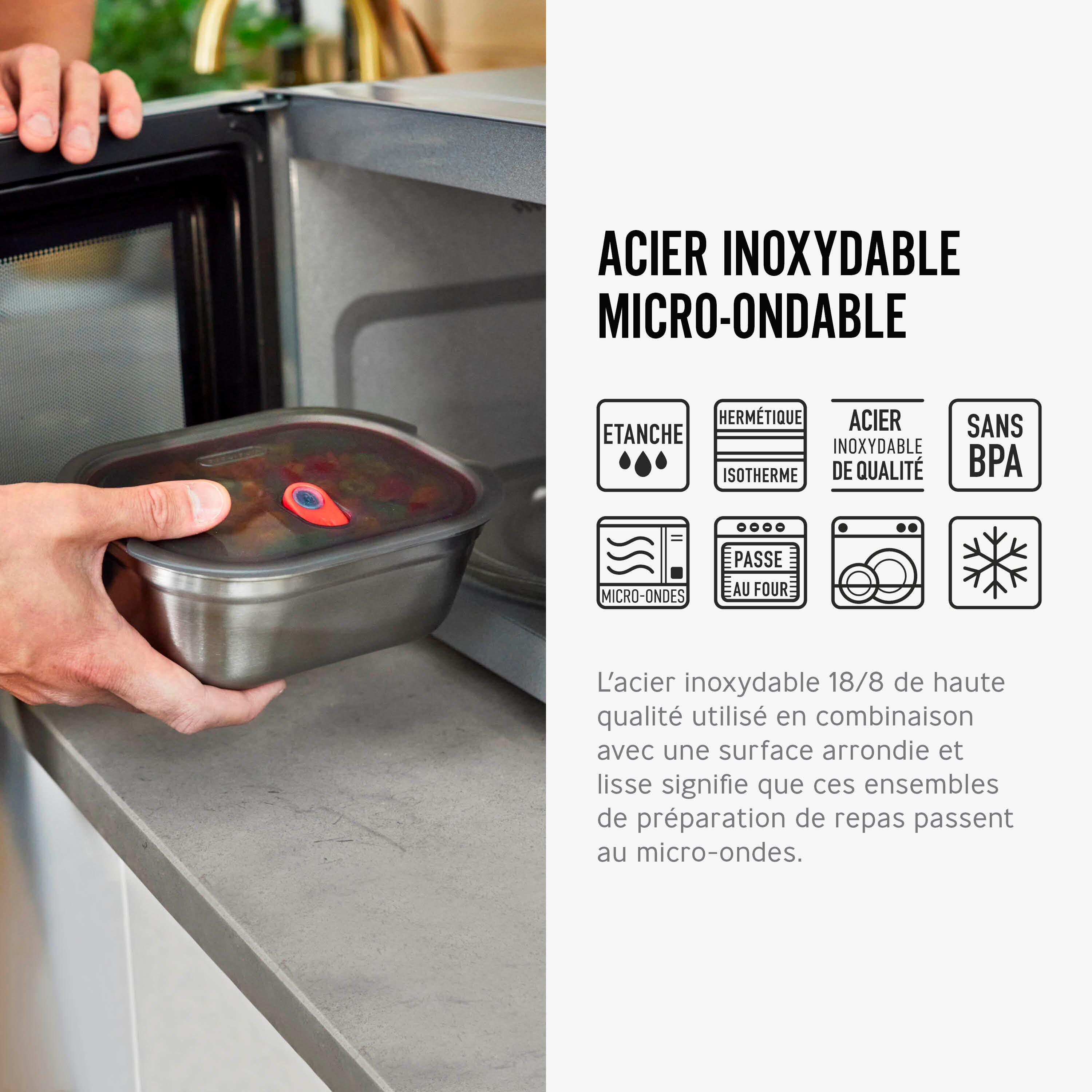 LUNCH BOX EN INOX MICRO-ONDABLE- 600ML 5/7