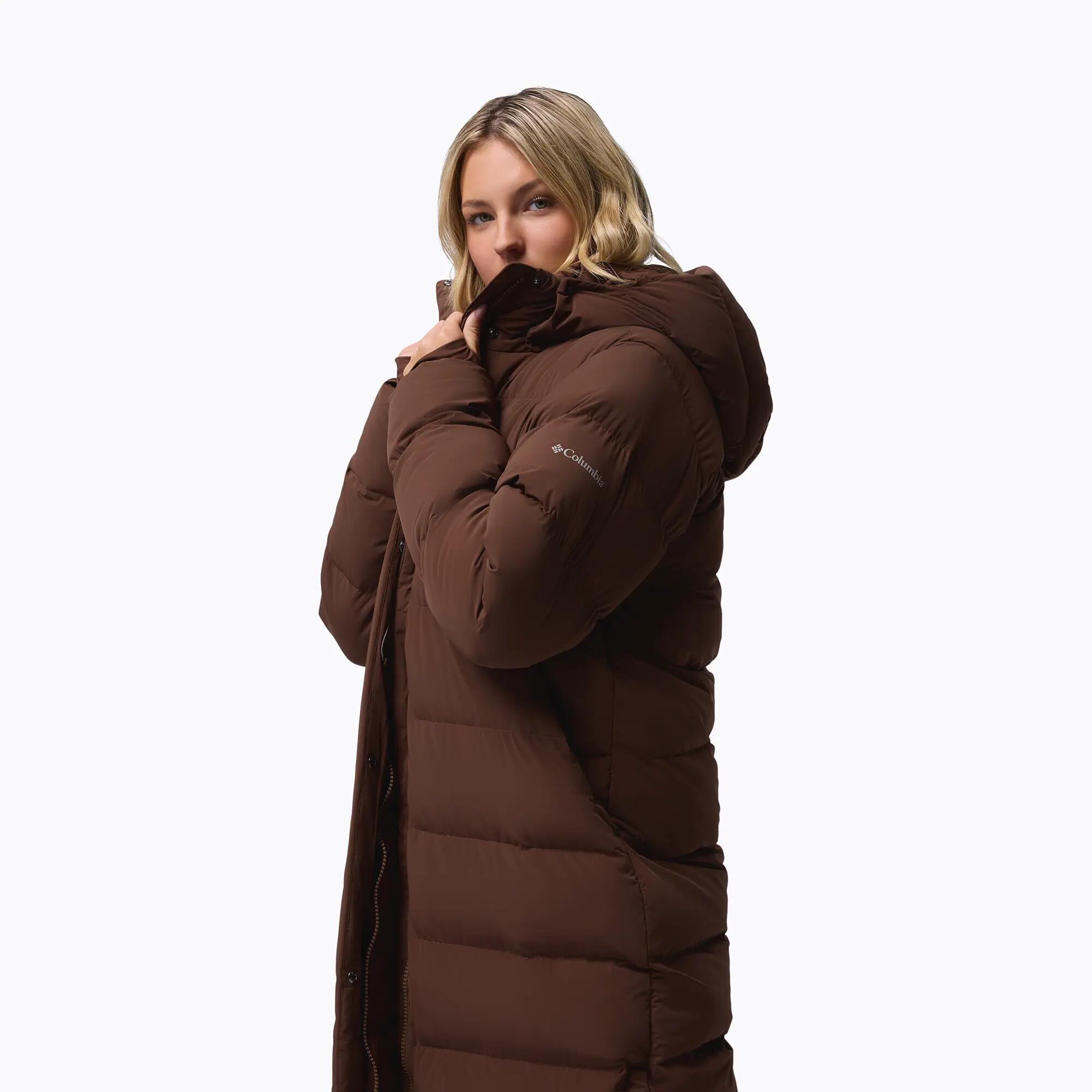 Amaze Puff Long Hooded Jacket Women L braun - tobacco 6/7