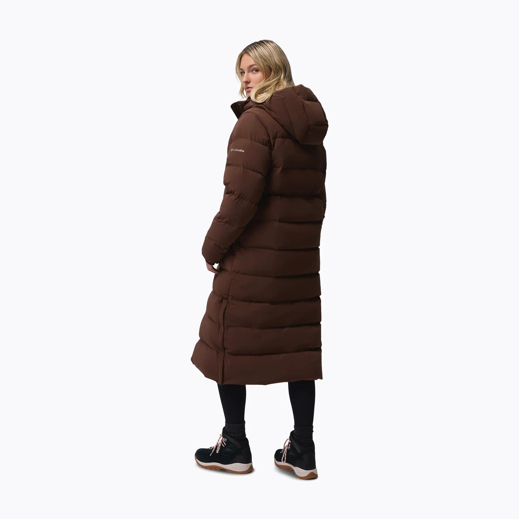 Amaze Puff Long Hooded Jacket Women L braun - tobacco 3/7