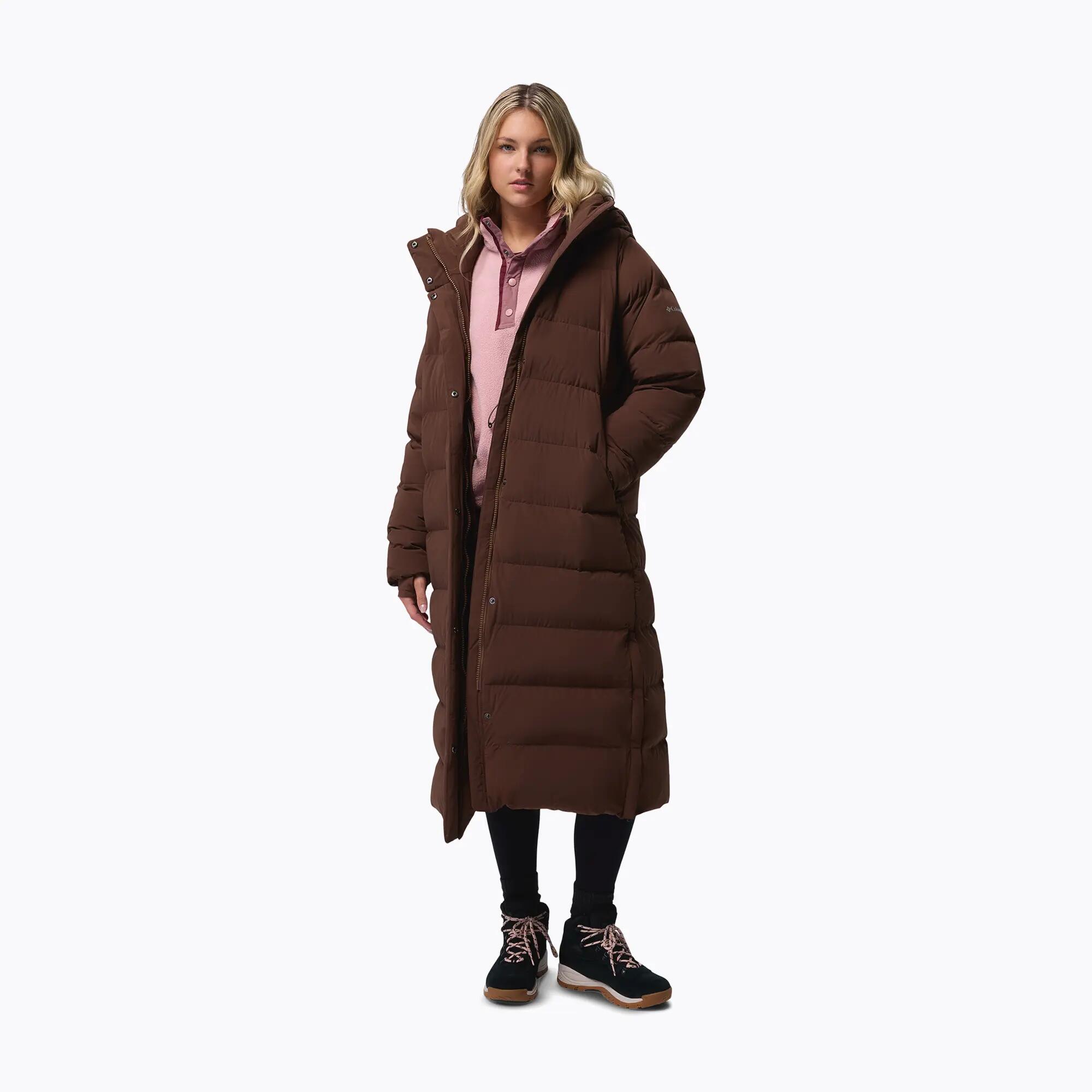 Amaze Puff Long Hooded Jacket Women L braun - tobacco 2/7