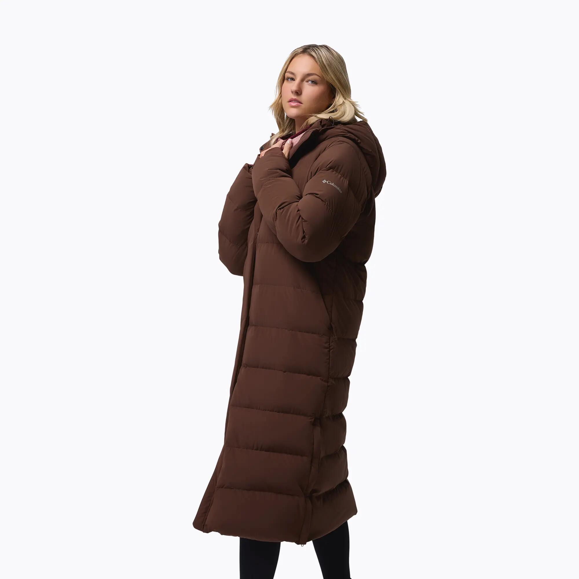 Amaze Puff Long Hooded Jacket Women L braun - tobacco 5/7