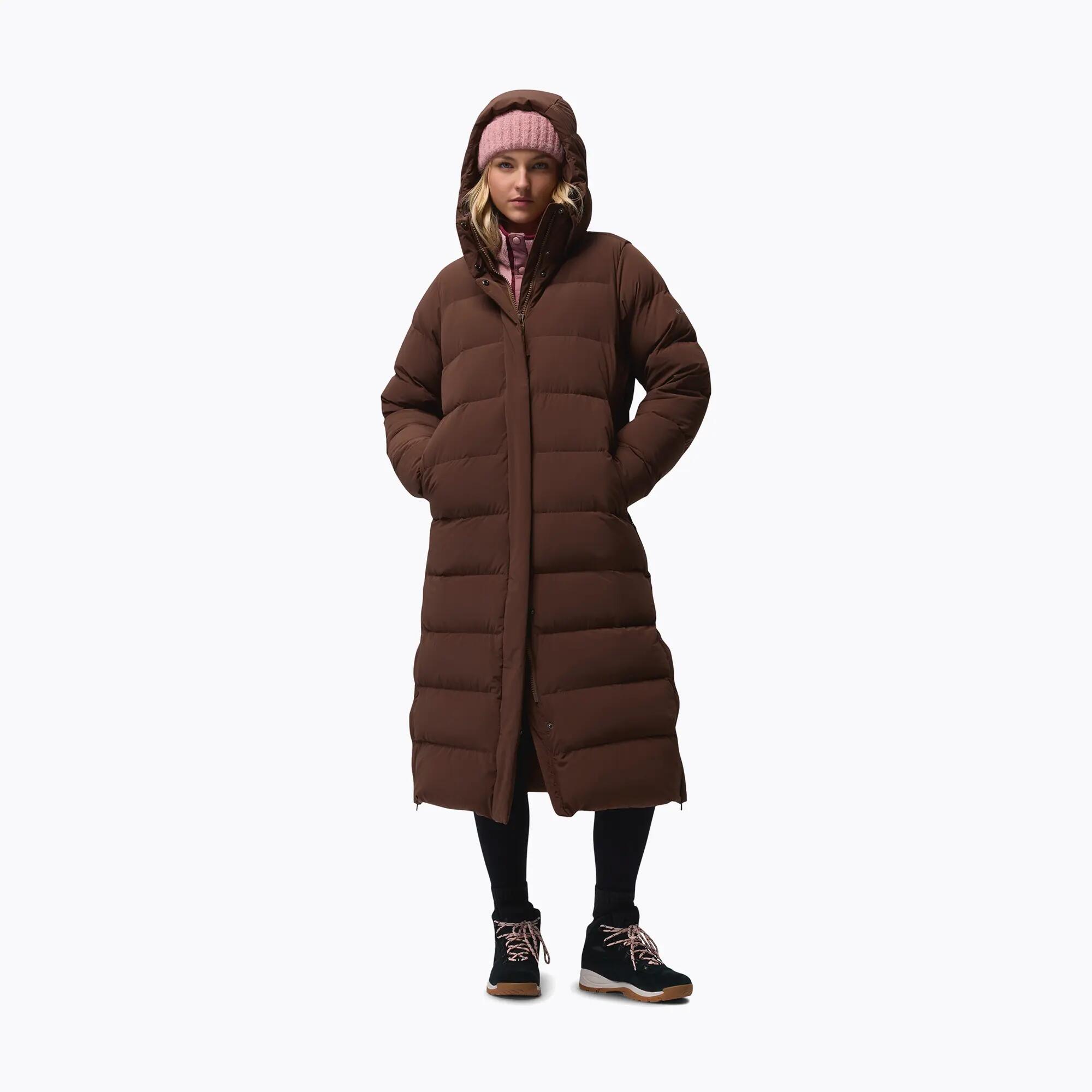 Amaze Puff Long Hooded Jacket Women L braun - tobacco 4/7