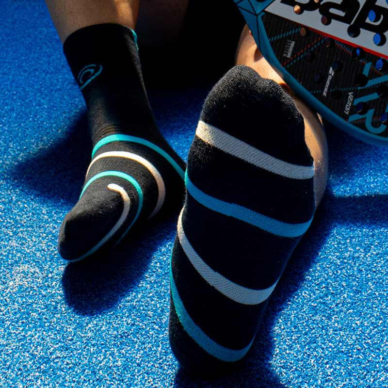 Chaussettes Padel haute Bleu marine 3/4