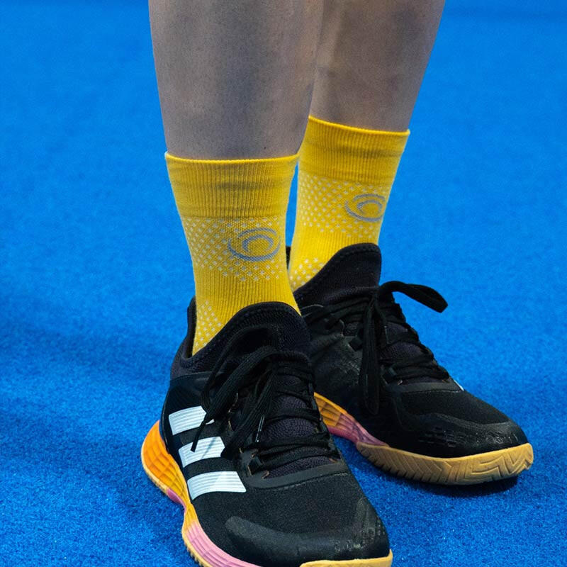 Chaussettes Padel haute Jaune/Gris 4/4