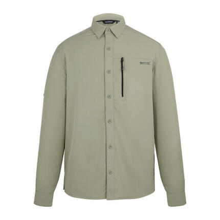 Chemise Manches Longues De Voyage Homme (Blanc Cassé)