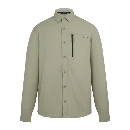 Chemise Manches Longues De Voyage Homme (Blanc Cassé)