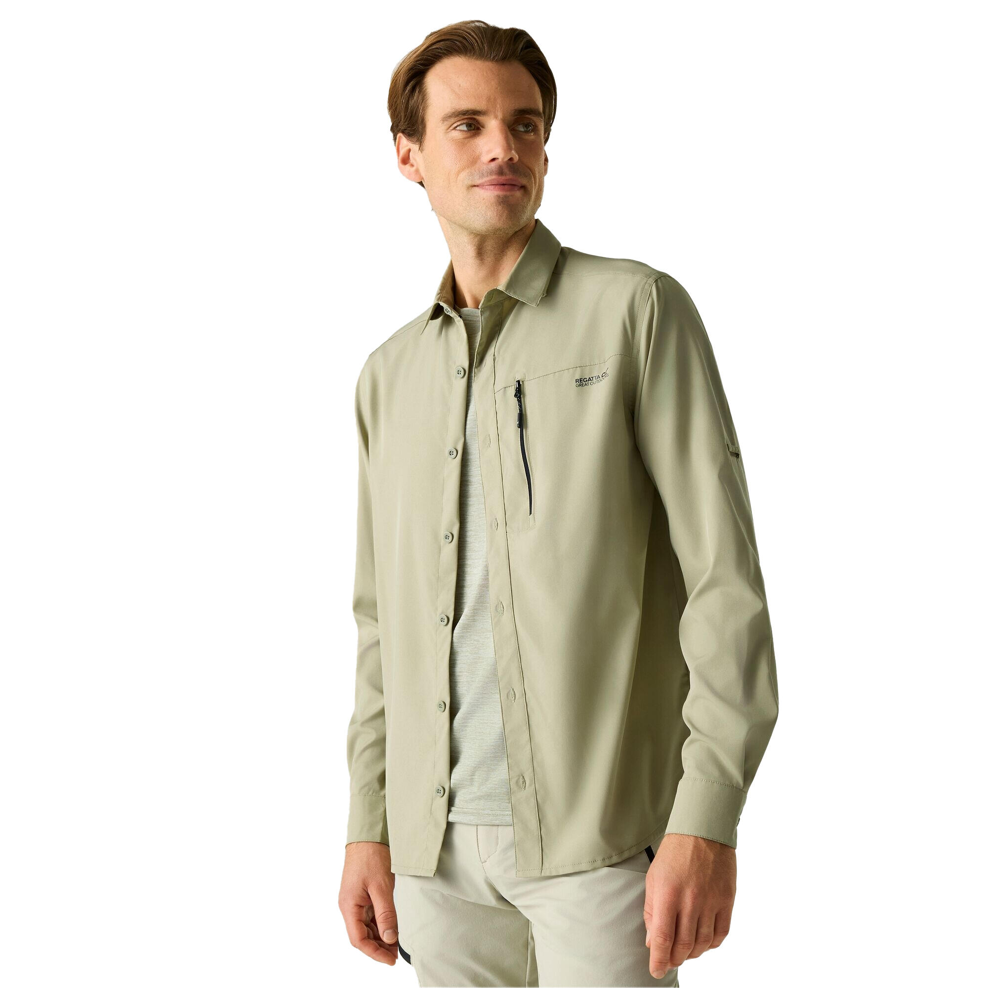 Camicia Da Viaggio Leggero Repellente Per Insetti Manica Lunga Uomo Regatta 4/5
