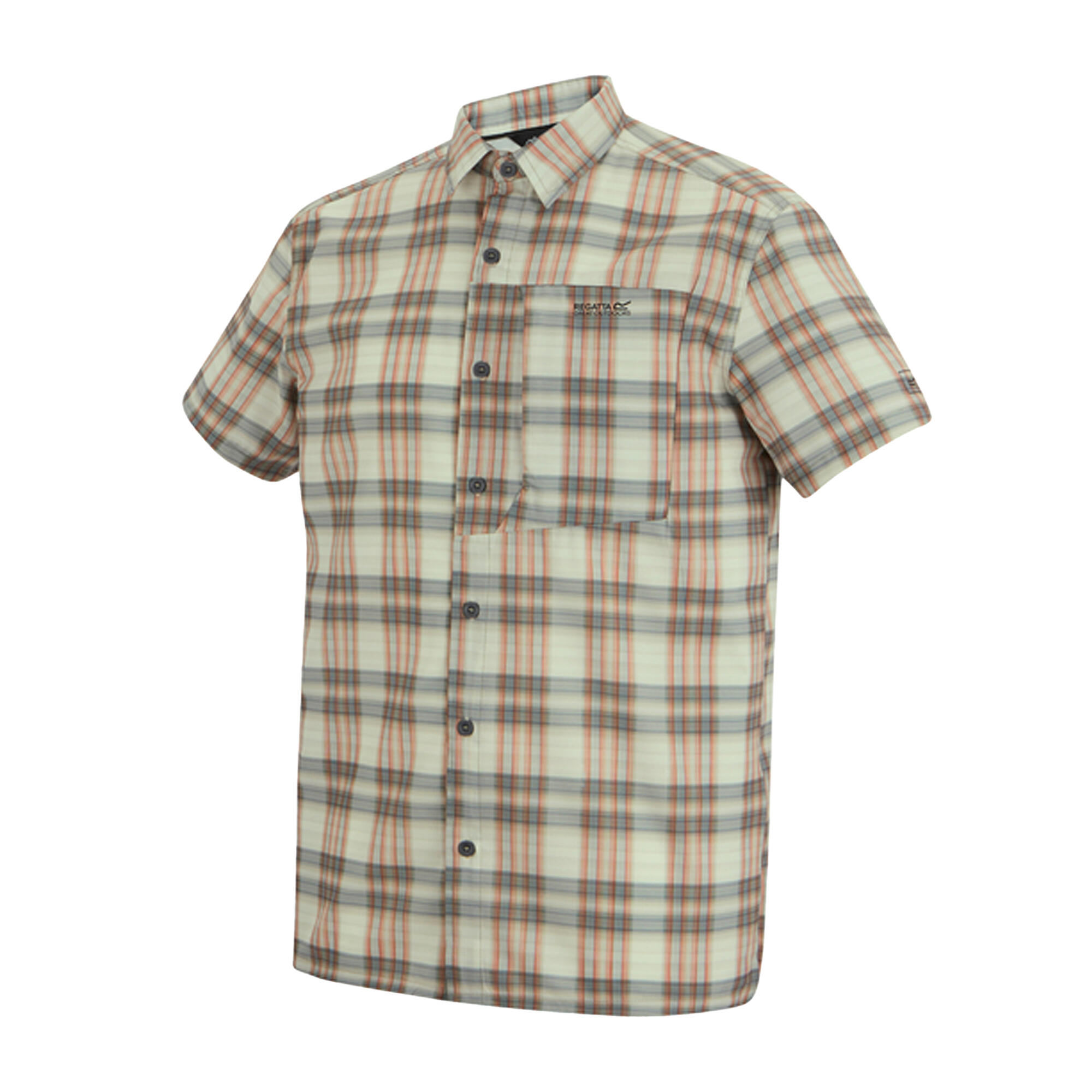 Camicia Da Viaggio A Quadri Repellente Per Insetti Maniche Corte Uomo Regatta 3/5