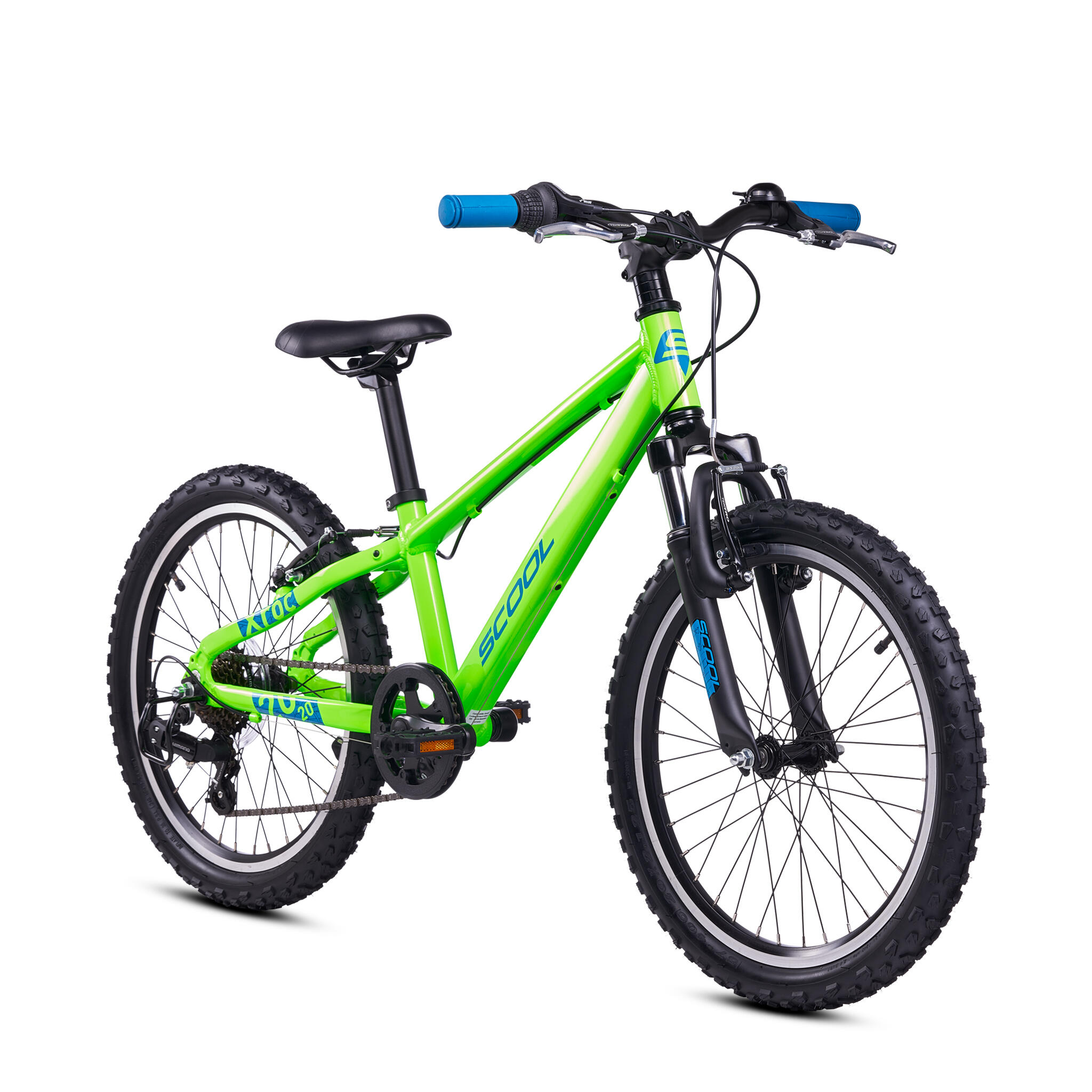 Kinderfiets 20/24/26 inch Xroc Pro 7-speed V-brake vanaf 6 jaar Neon Groen/Oceaa 2/7