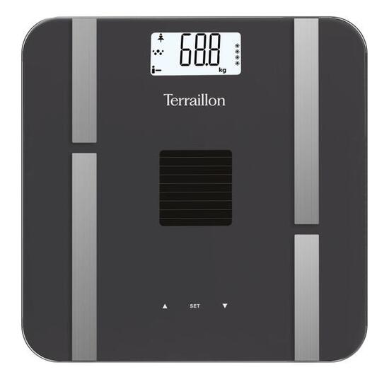 Pèse personne Impédancemètre, Energie solaire-Lumière artificielle, sans piles.