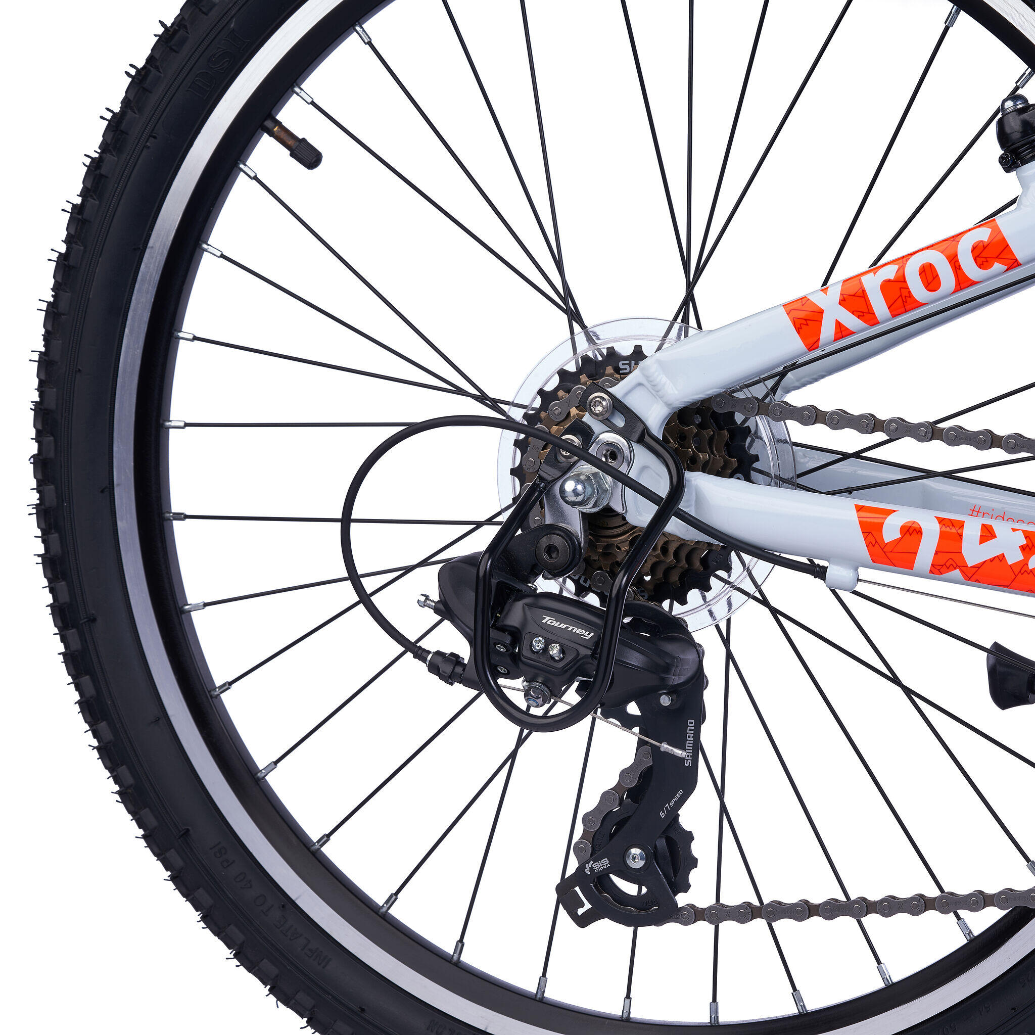 Kinderfiets 20/24/26 inch Xroc Pro 7-speed V-brake vanaf 6 jaar Neon Groen/Oceaa 4/7