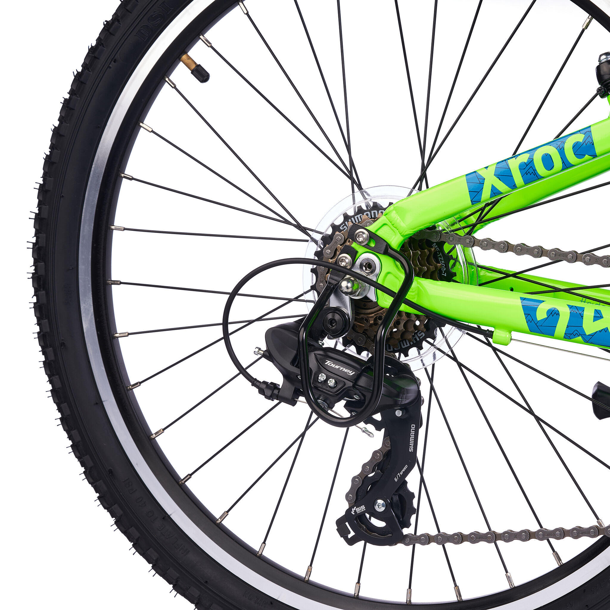 Kinderfiets 20/24/26 inch Xroc Pro 7-speed V-brake vanaf 6 jaar Neon Groen/Oceaa 5/7