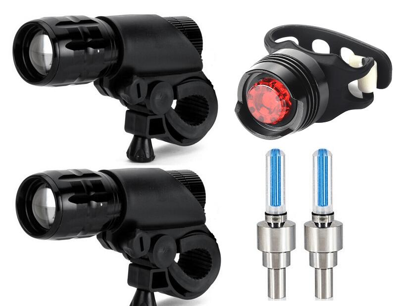 Doua faruri, stop spate ruby, lumini valve, set complet lumini