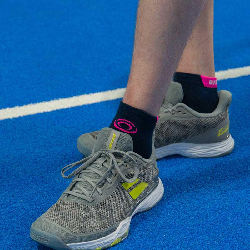 Chaussettes Padel courte Marine/Rose 2/2