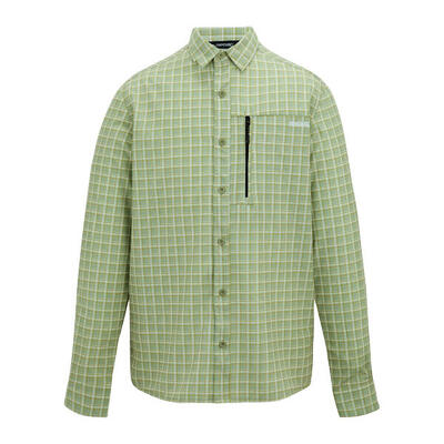 Heren geruit insectenwerend reisshirt (china blauw)