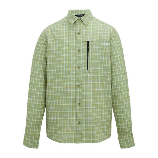 Chemise De Voyage Motif/style À Carreaux Homme (Sauge Clair)