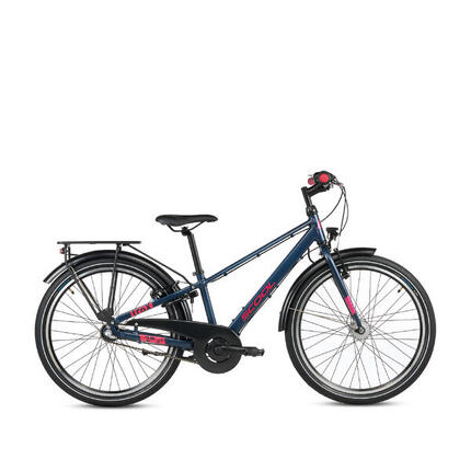troX pro, 24 Zoll Kinderfahrrad, 3-Gang, Grau/Gelb, 130–145 cm