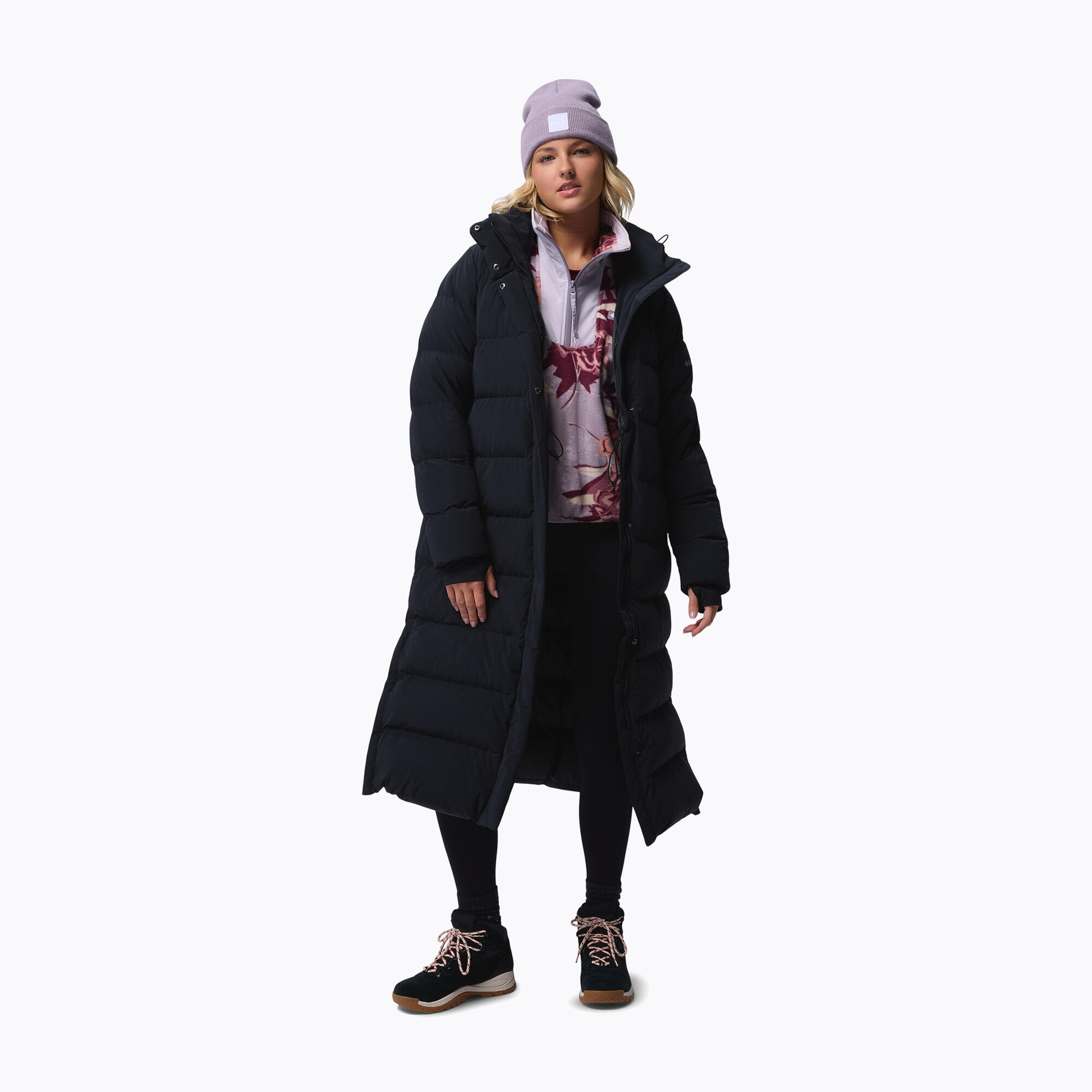 Dames donsjas Columbia Amaze Puff Long met capuchon 2/7
