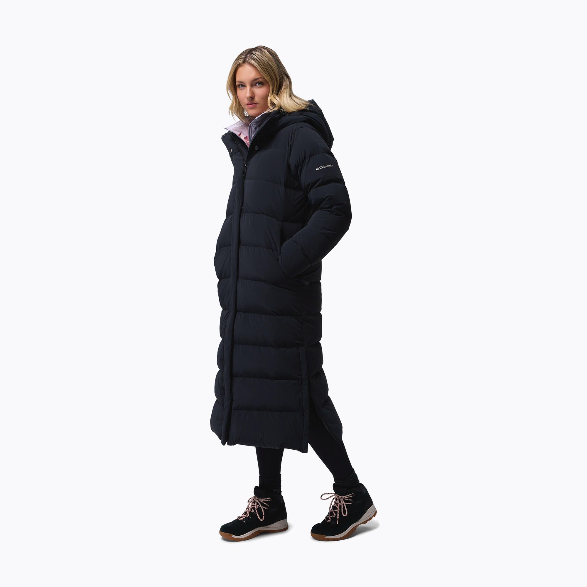 Dames donsjas Columbia Amaze Puff Long met capuchon 5/7