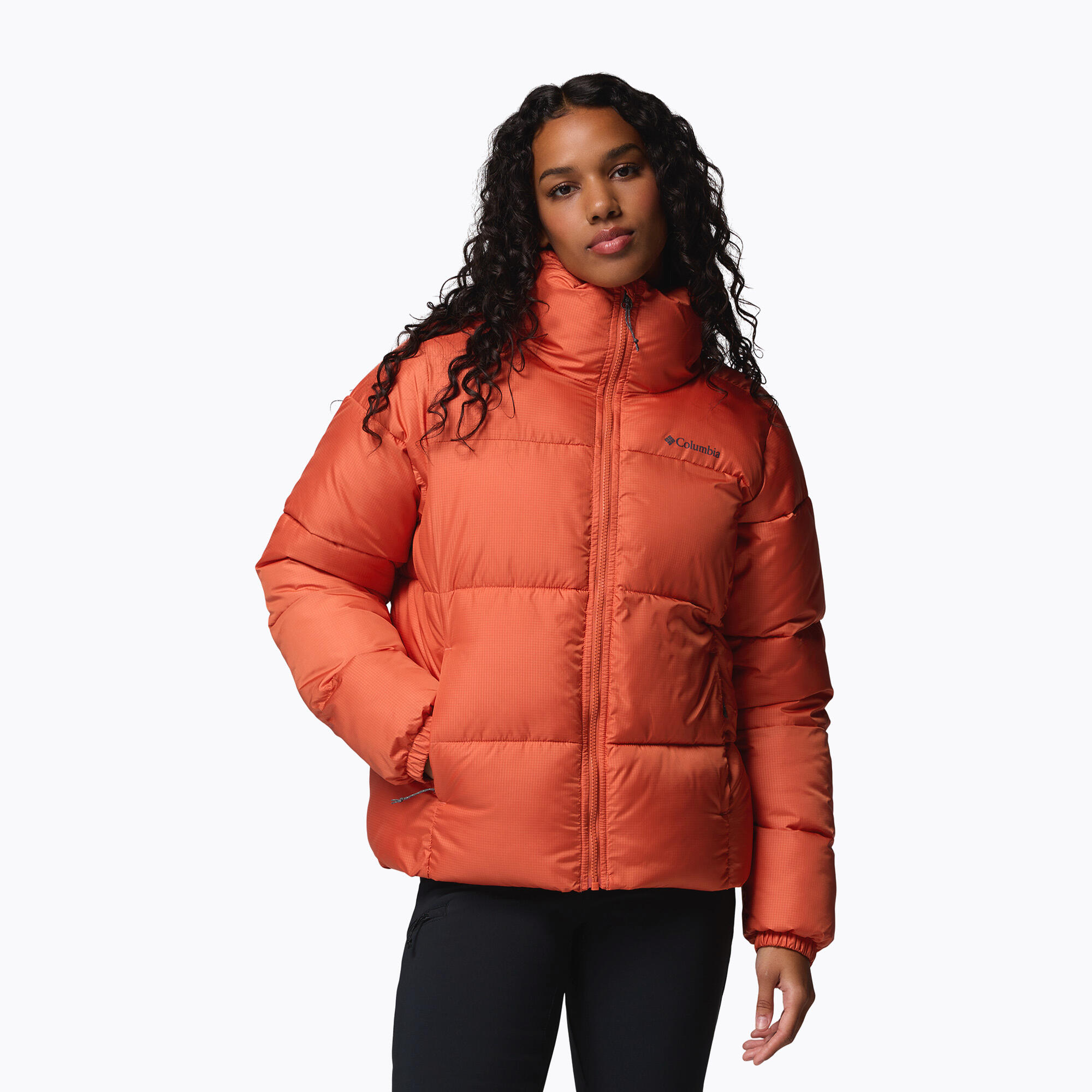 Casaco feminino acolchoado Columbia Puffect II com zíper completo 1/7