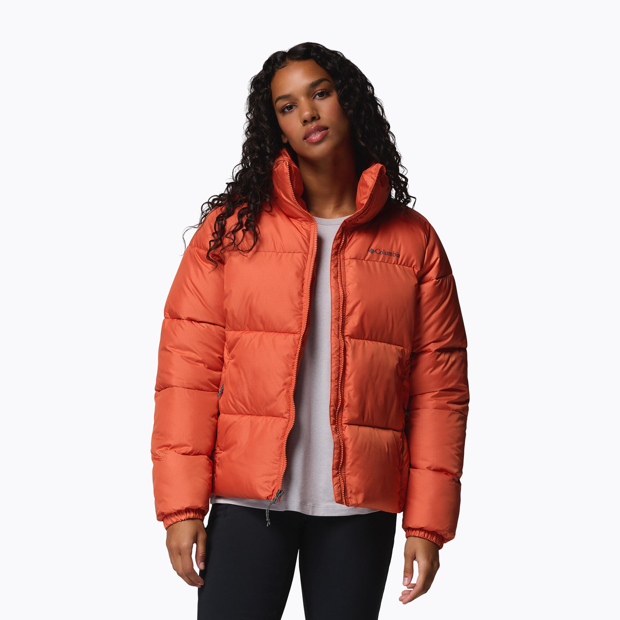 Casaco feminino acolchoado Columbia Puffect II com zíper completo 5/7