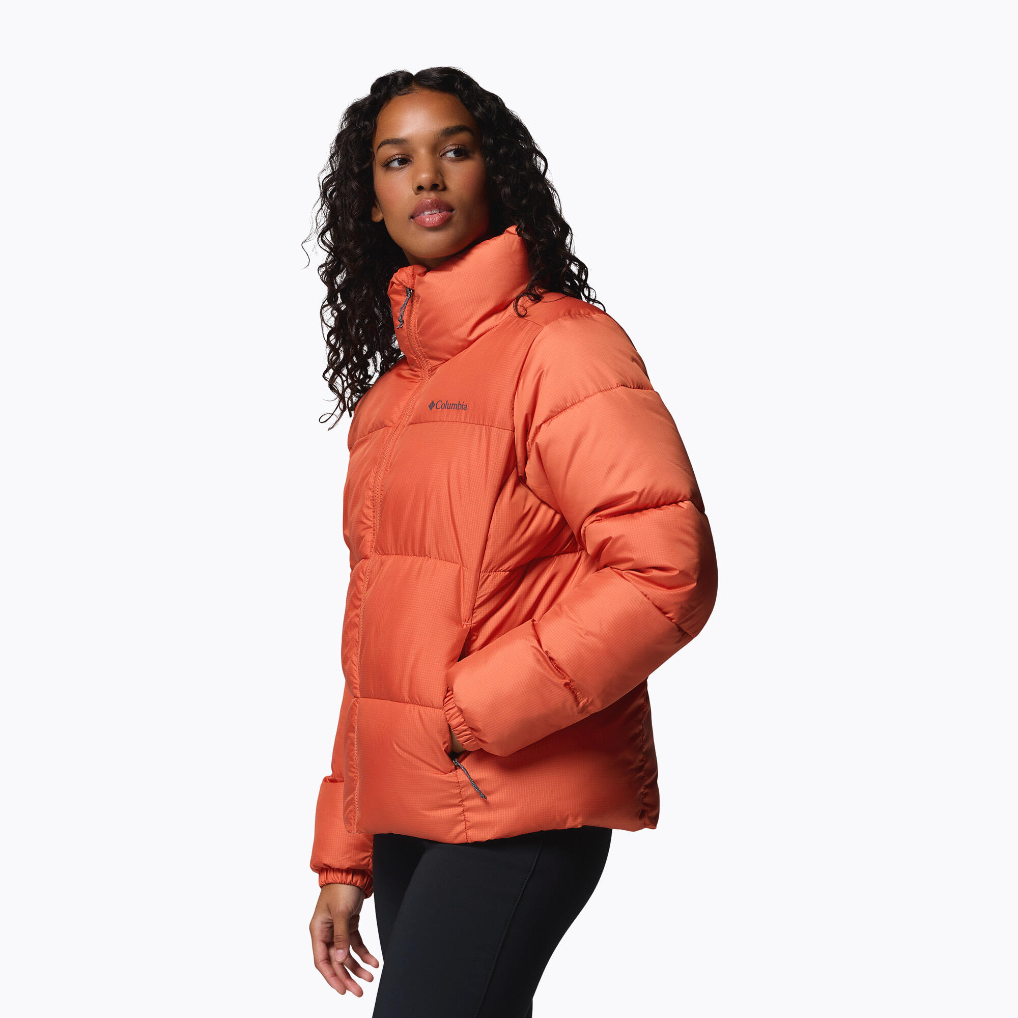 Casaco feminino acolchoado Columbia Puffect II com zíper completo 4/7