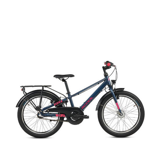 troX pro, 24 Zoll Kinderfahrrad, 3-Gang, Grau/Gelb, 130–145 cm