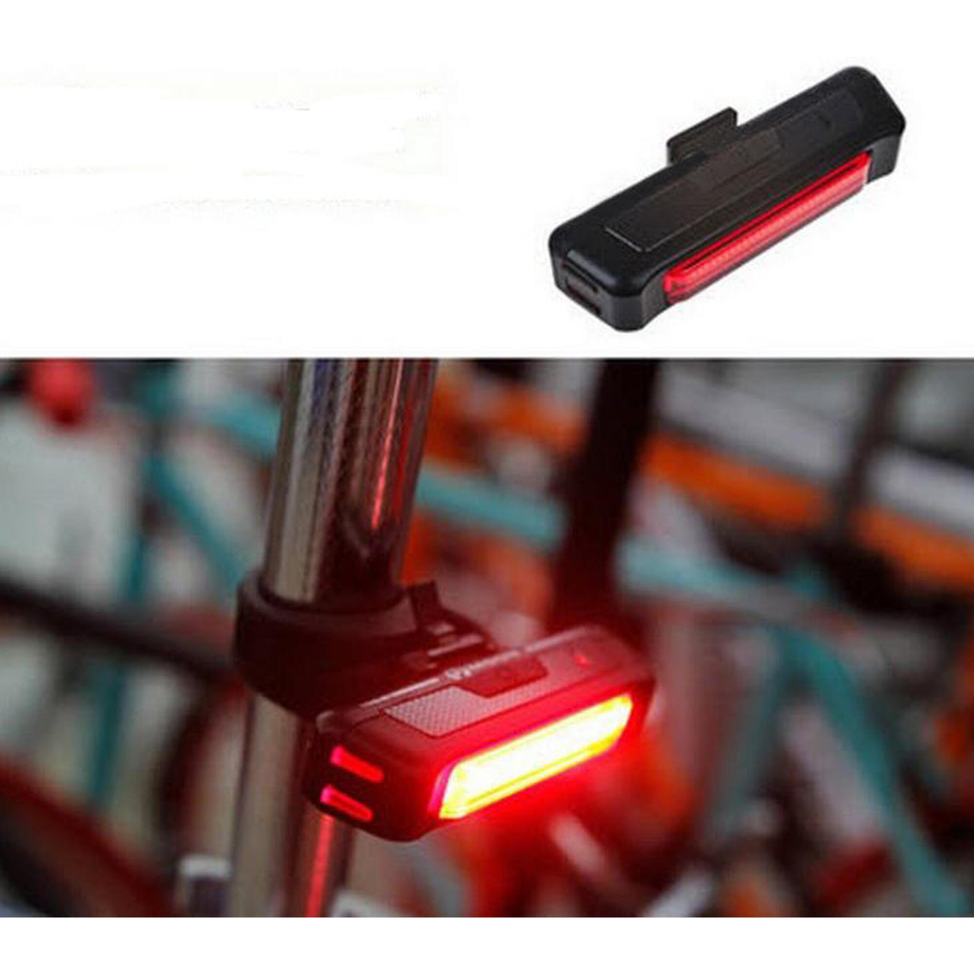 Stop comet LED, reincarcabil USB 6 moduri de luminare, negru