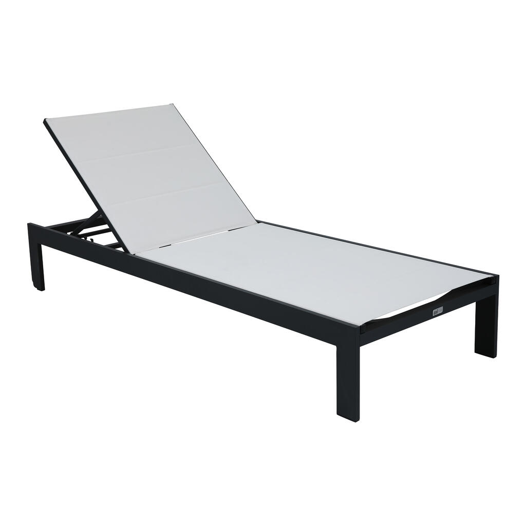 Sun Lounger - 5-position adjustable - Anthracite / Cream
