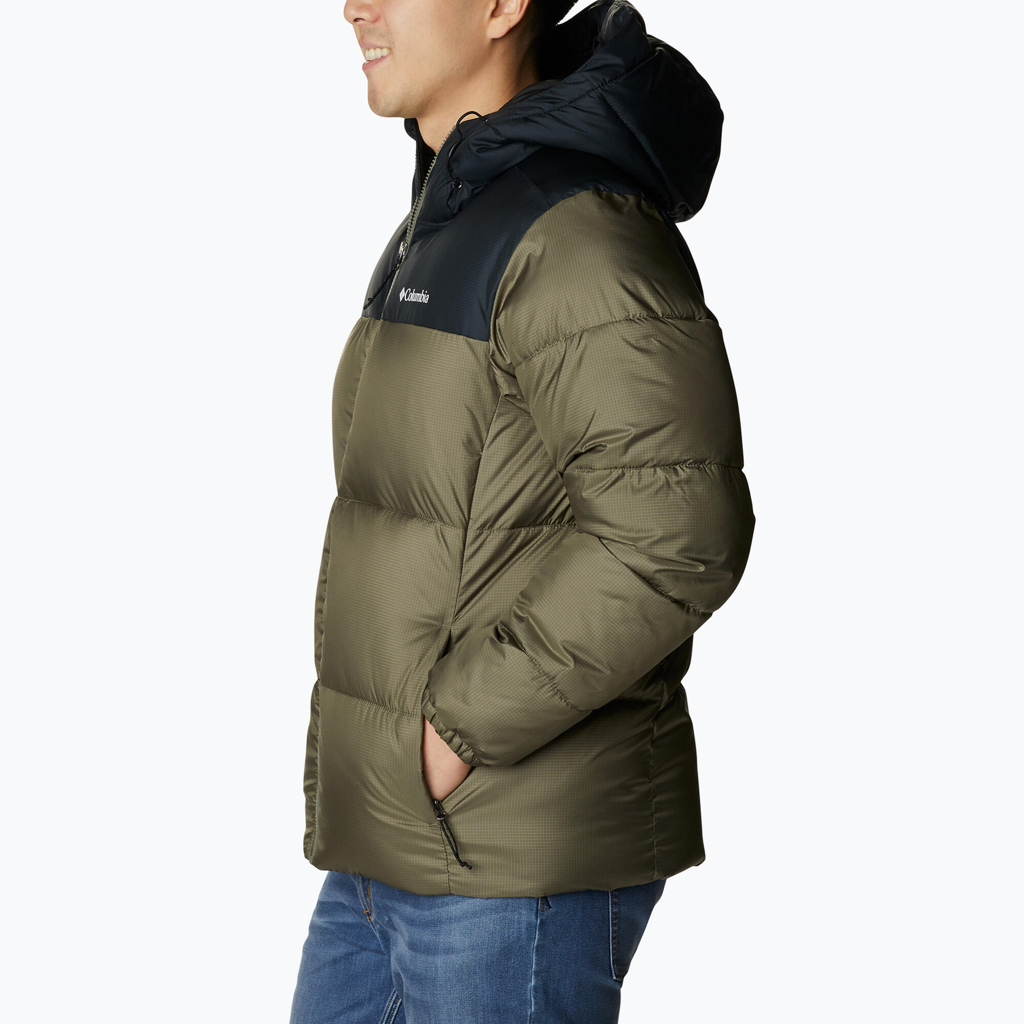 Jaqueta masculina acolchoada Columbia Puffect II com capuz 3/6