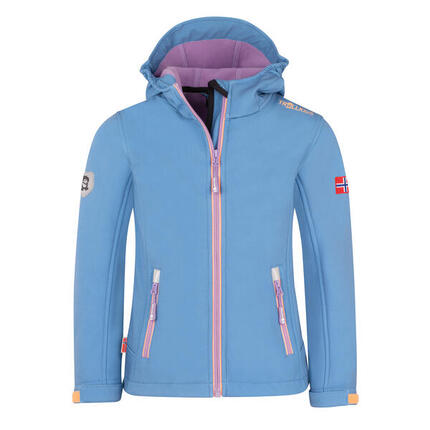 Mädchen Softshelljacke Trollfjord Wasserabweisend Marineblau / Magenta