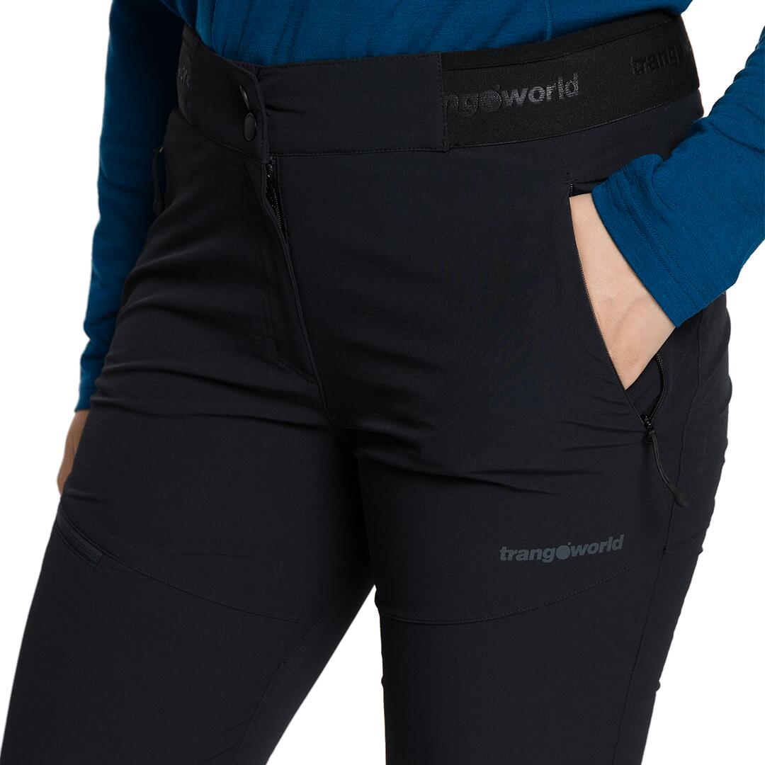 Pantalón para Mujer Trangoworld Balmaz df Negro/Gris 3/4