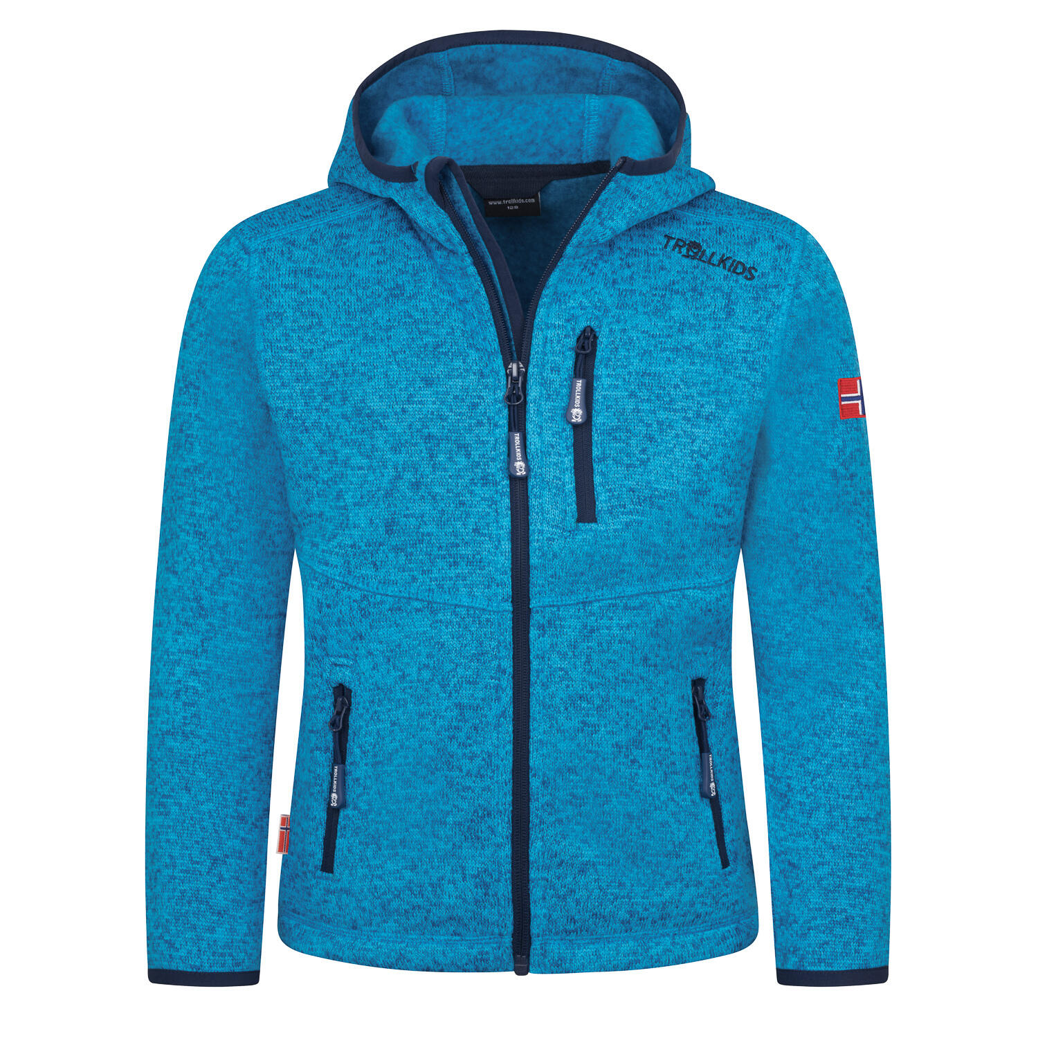 azurblau / orange