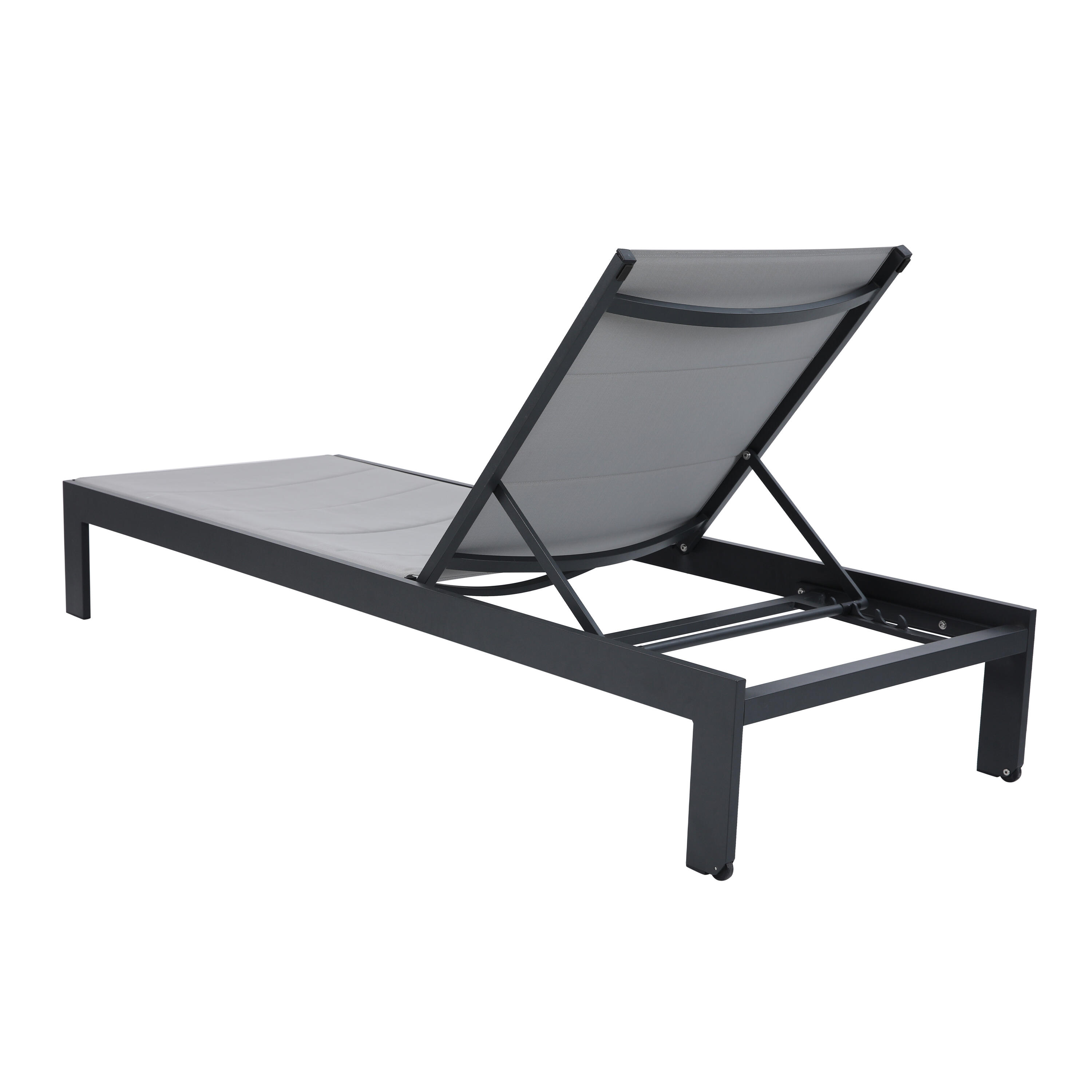 Chaise Longue Réglable en 5 positions - Anthracite / Gris 5/7