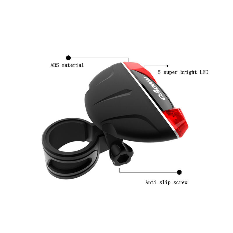 Stop triunghiular, 5 LED, 4 moduri luminare, Negru