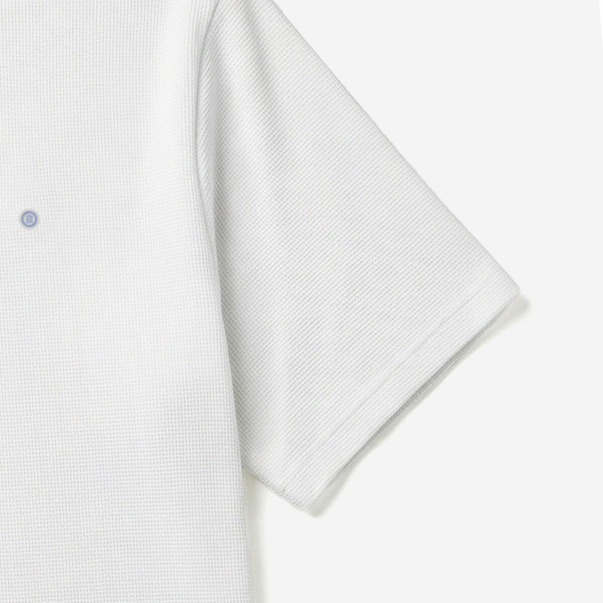 T-shirt girocollo in cotone goffrato Théo bianco 4/4
