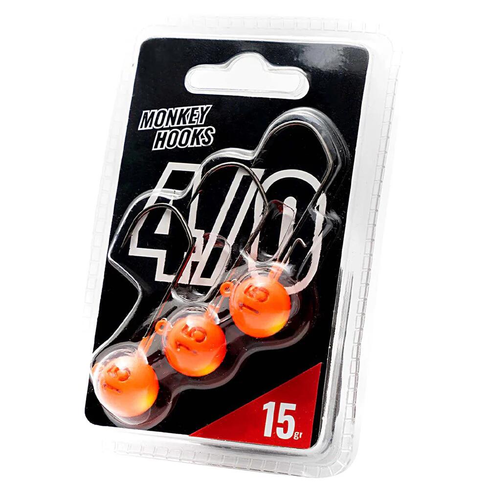 Bleikopf - Monkey Lures - Monkey Hooks (4/0) (7g, Orange - Yellow) 1/1