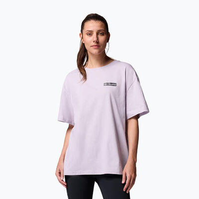 Dames trekking t-shirt columbia rolling bend graphic oversized tee