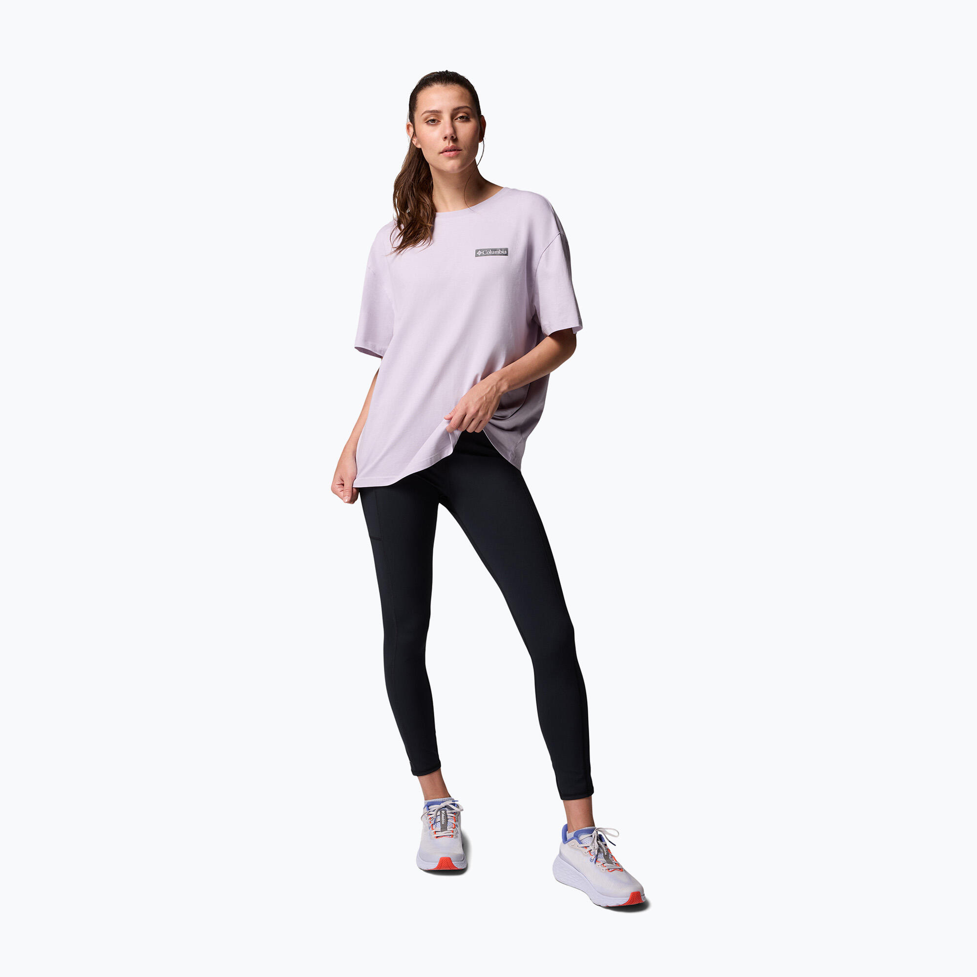 Camiseta de trekking feminina Columbia Rolling Bend Graphic Oversized Tee 2/7