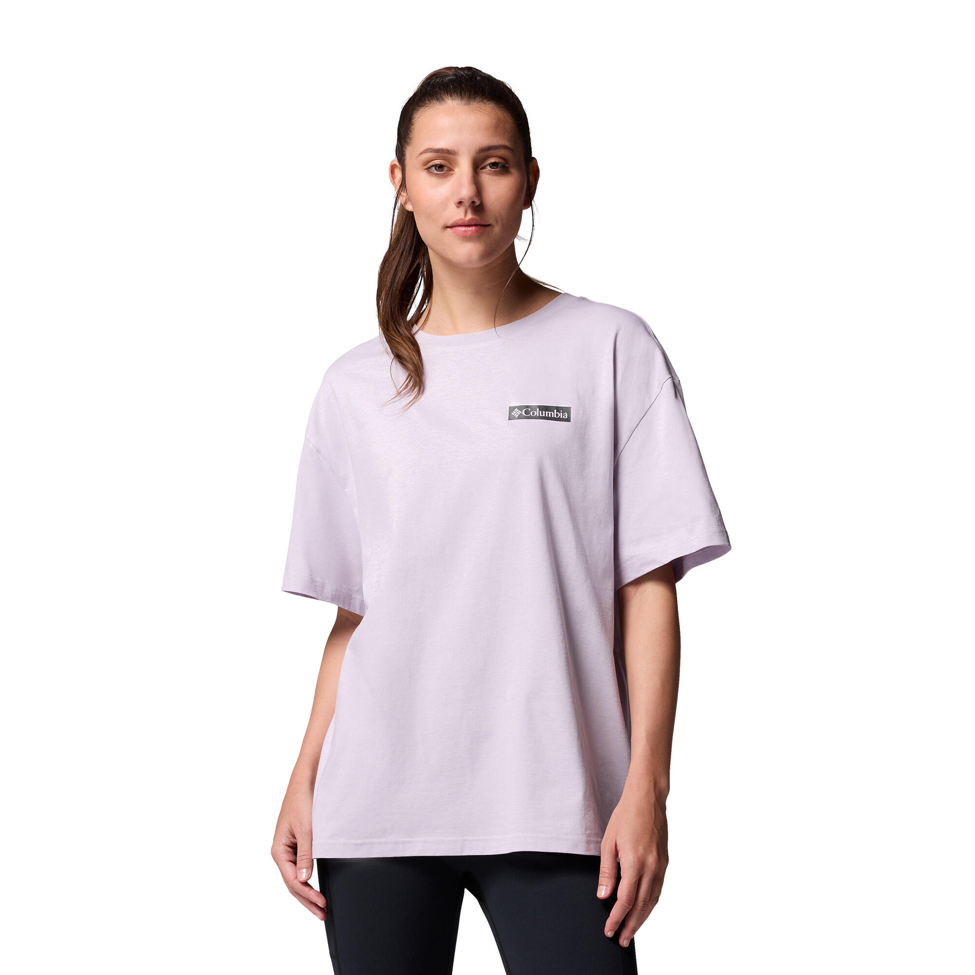 Camiseta de trekking feminina Columbia Rolling Bend Graphic Oversized Tee 7/7