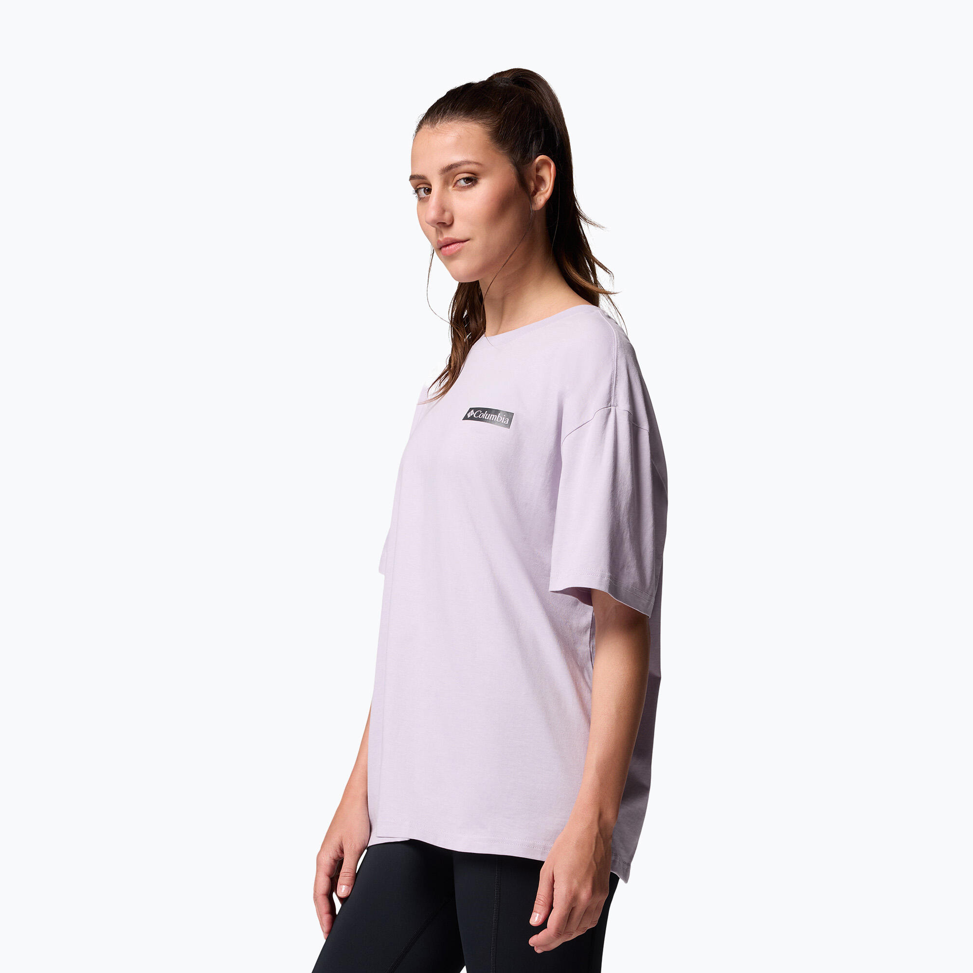 Camiseta de trekking feminina Columbia Rolling Bend Graphic Oversized Tee 4/7