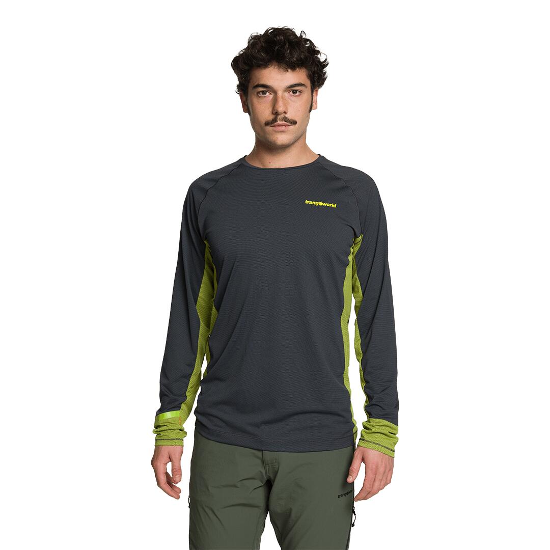 Camiseta manga larga para Hombre Trangoworld Rimont Gris/Verde 2/6
