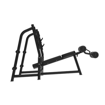 Banc Press décliné Fitness Tech avec support et rangement pour disques