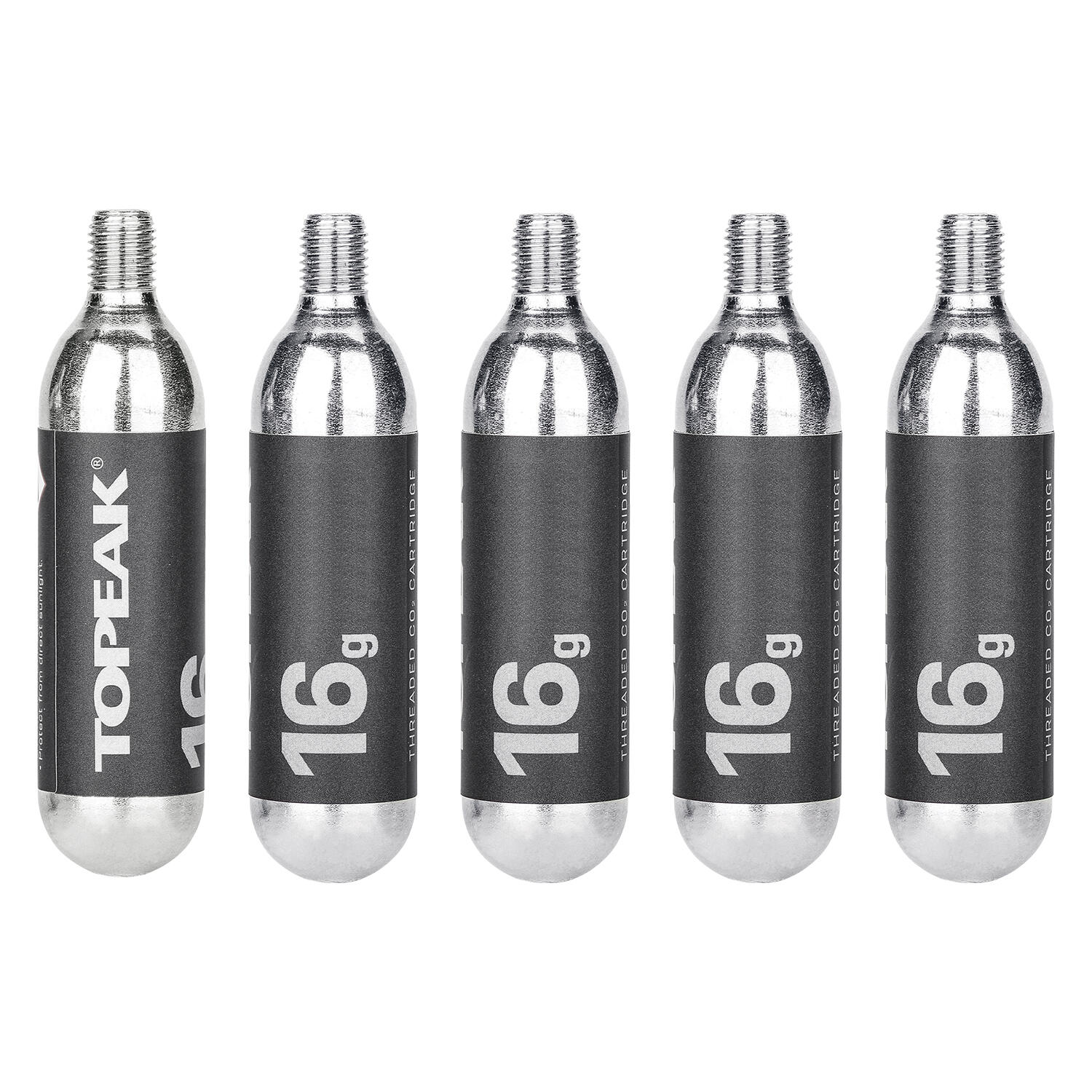 TOPEAK CO2-cartridges 16 g met schroefdraad 5 stuks 2/6