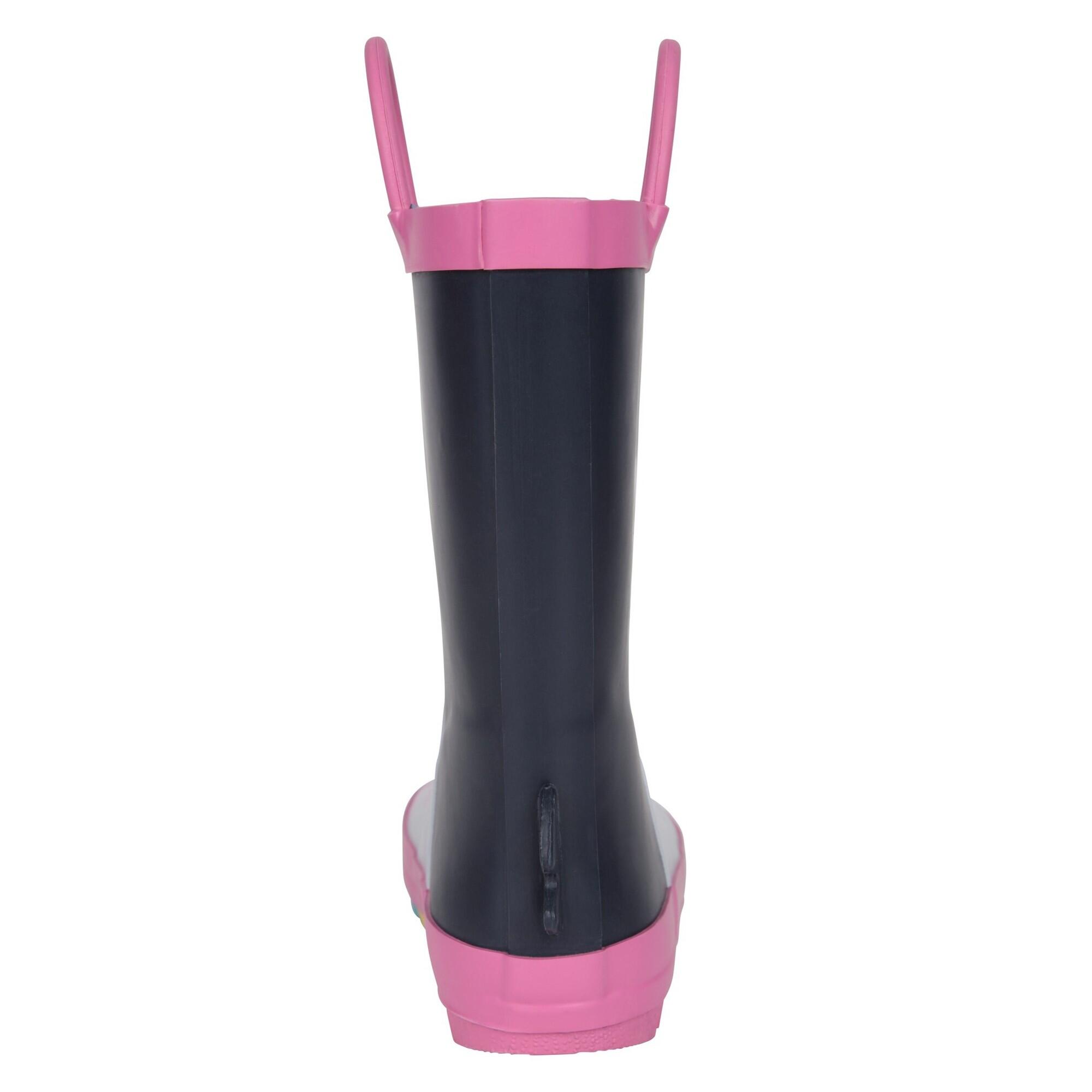 Bottes De Pluie Motif/style Licorne Enfant (Bleu Foncé) 2/4