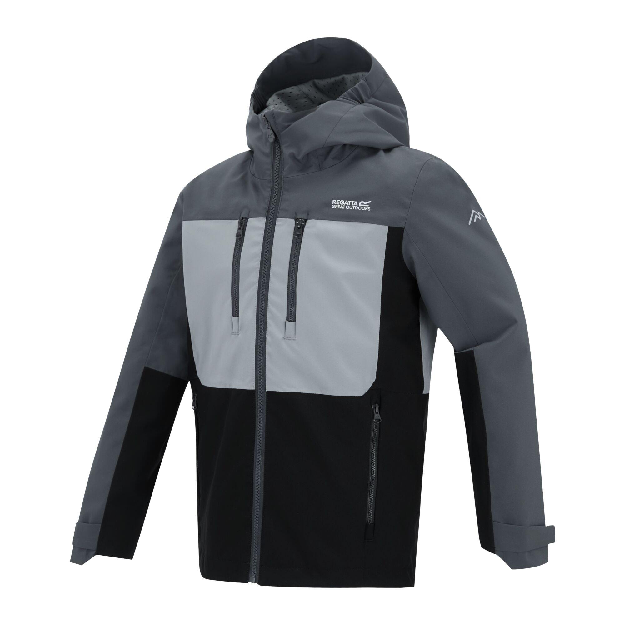 Veste Imperméable Motif/style Monochrome HIGHTON Enfant (Gris Foncé / Gris / 3/5