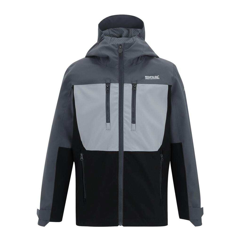 Childrens/Kids Highton Monochrome Waterproof Jacket (Seal Grey/Cloudy