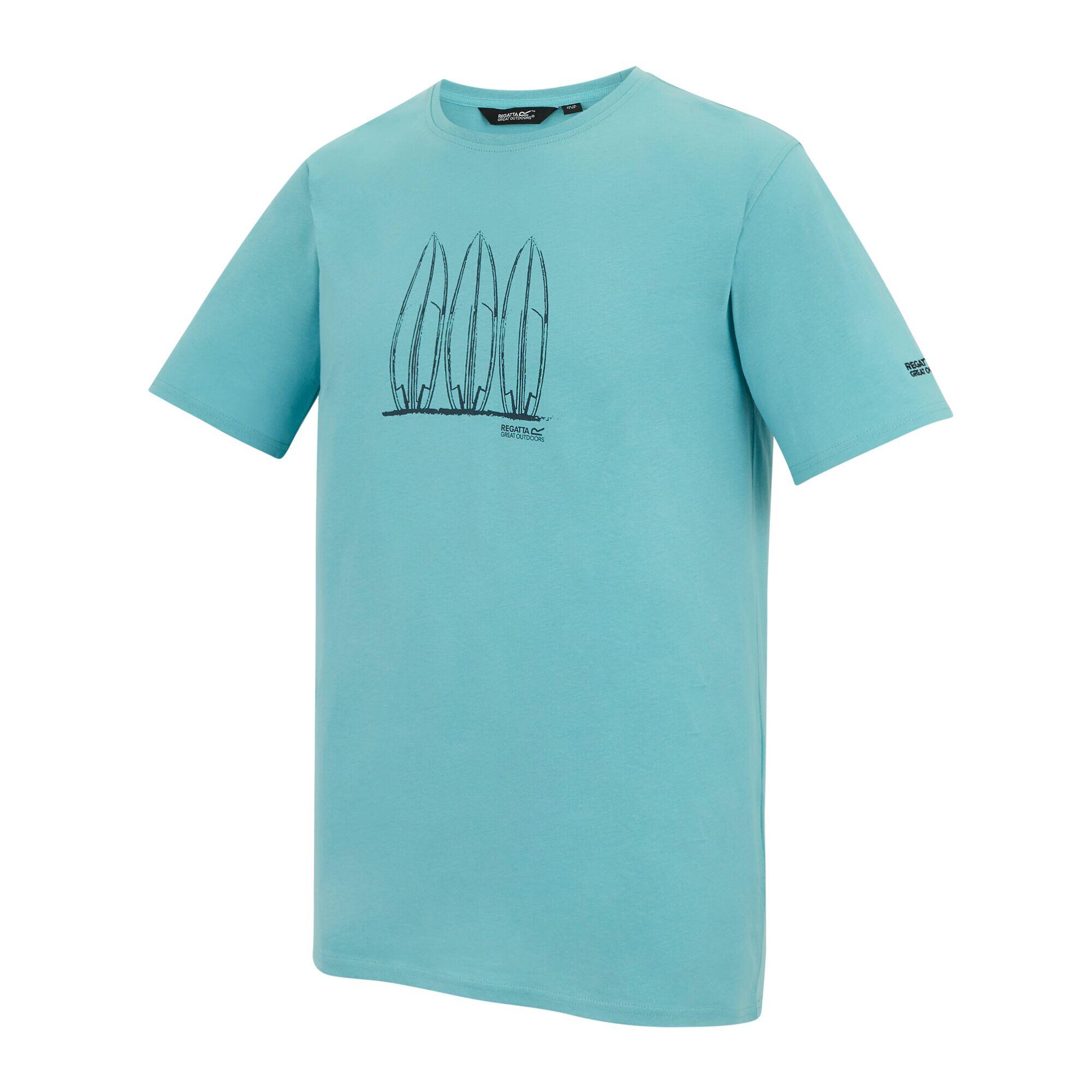 Heren Cline IX Surfboard TShirt (Noords Blauw) 3/5