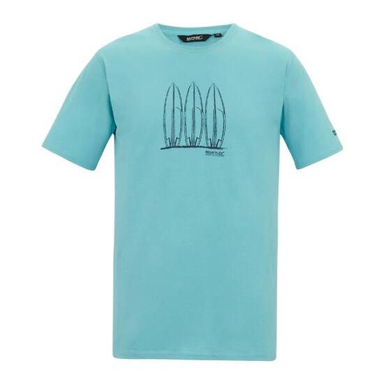 Tshirt Motif/style Planche De Surf CLINE Homme (Bleu De Gris)