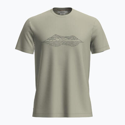 Heren trekking t-shirt icebreaker merino 150 tech lite ss t pukaki reflected